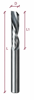 Alu fräser ,Hartmetall fräser 8x42 mm, Spiralnutfräser