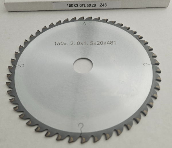 DIA Kreissägeblatt Ø150 x 2,0/1,5 x 20 mm Z48 Hohlzahn – für HPL & beschichtete Platten