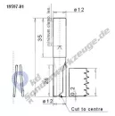 Nutfräser D 12 Nutzlänge 28 wechselseitiger Achswinkel