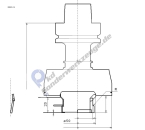 Fase Absatz Unterkante (HSK20C) für Brandschutzplatten - Teilehöhe 20 mm