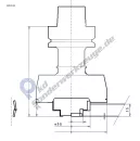 Falzfräser (HSK20C) für Gipskarton Z2 Teilehöhe 15 mm