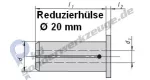 Reduzierhülse D= 20 mm